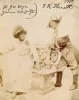 A scene from James McIntyre and T.K. Heath's blackface vaudeville sketch, "Chickens"