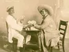 A scene from McIntyre and Heath's blackface vaudeville act